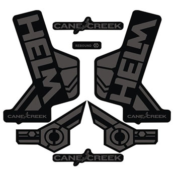 DECAL KIT DARK GRAY-BLACK FOR FORK CANE CREEK HELM